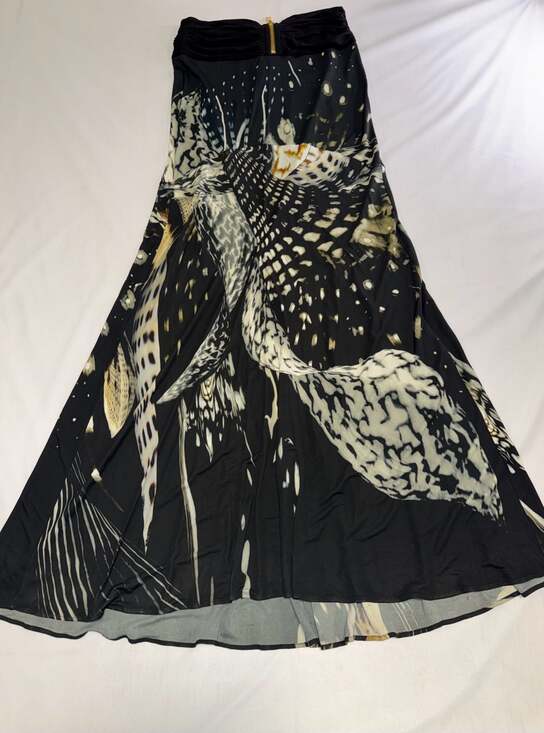Roberto Cavalli Dresses & Skirts - Roberto Cavalli Vintage Feather Butterfly Print Maxi Skirt with Gold-Tone Zipper